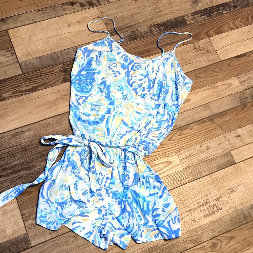 Lily romper white and blue size M